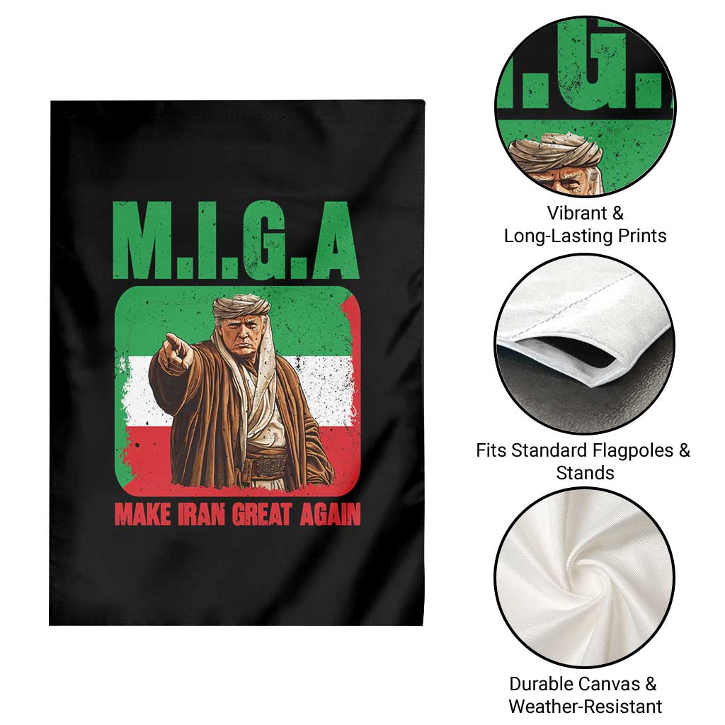 Make Iran Great Again Garden Flag Free Iran Protest TS12 Print Your Wear