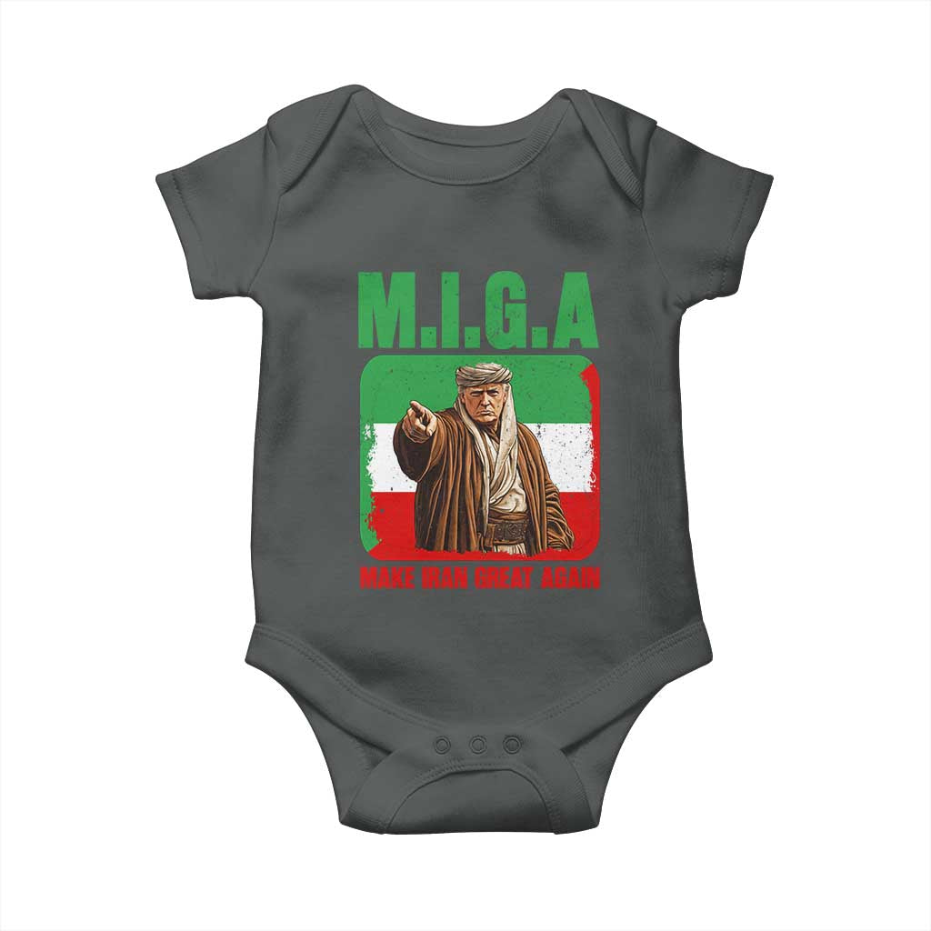Make Iran Great Again Baby Onesie Free Iran Protest TS12 Dark Heather Print Your Wear