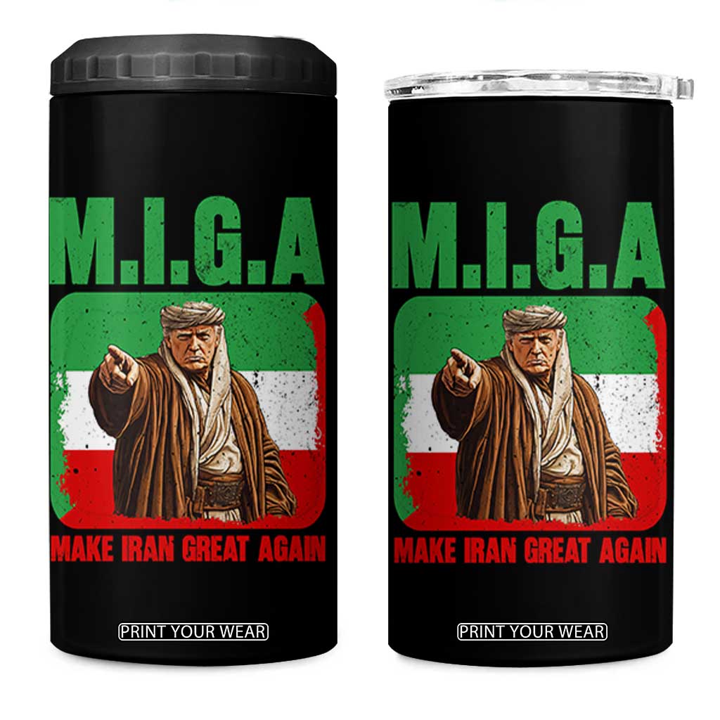 Make Iran Great Again 4 in 1 Can Cooler Tumbler Free Iran Protest TS12 One Size: 16 oz Black Print Your Wear