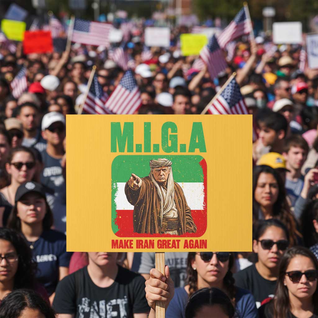 Make Iran Great Again Protest Sign Free Iran Protest TS12 Horizontal 18