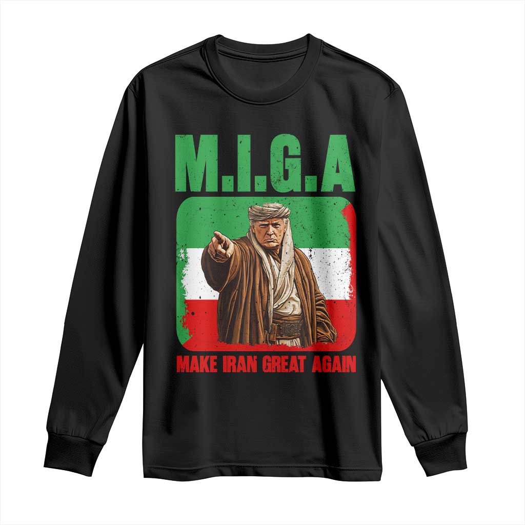 Make Iran Great Again Long Sleeve Shirt Free Iran Protest TS12 Black Print Your Wear