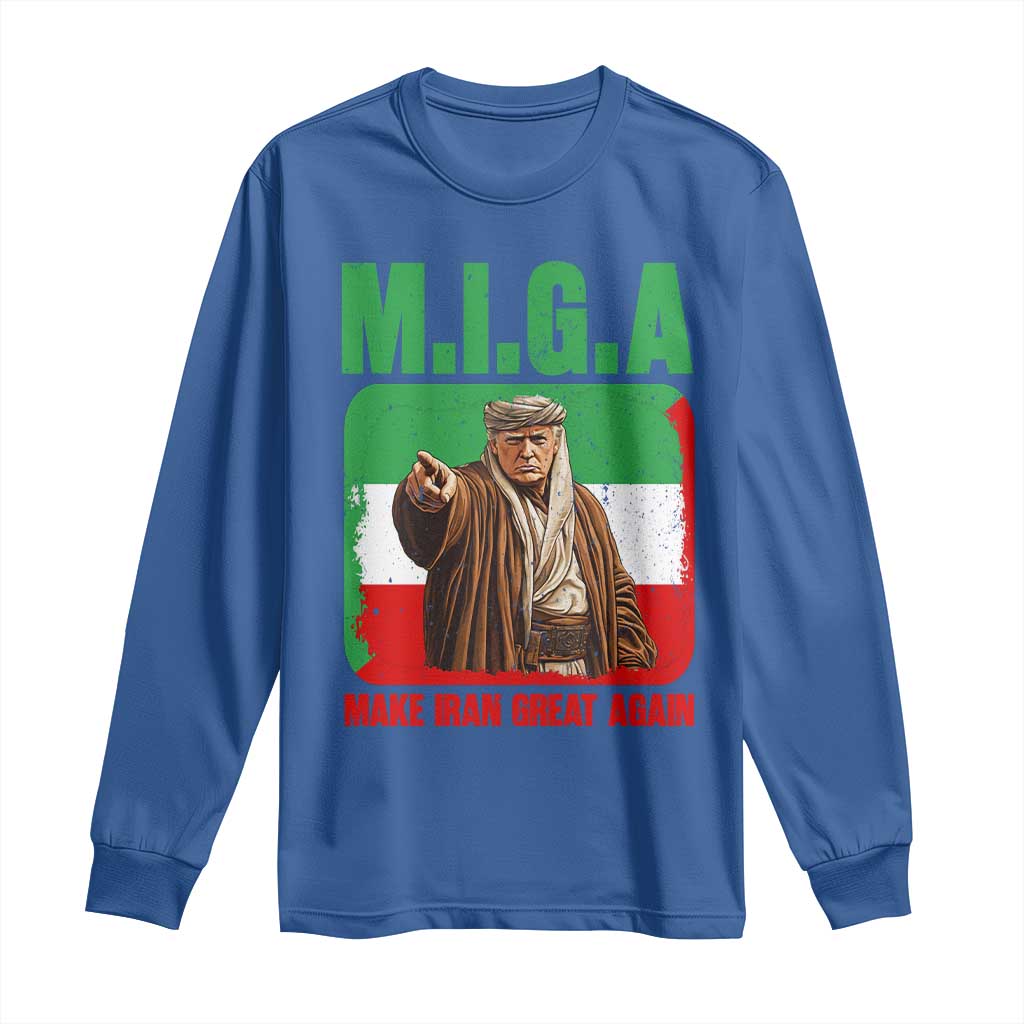 Make Iran Great Again Long Sleeve Shirt Free Iran Protest TS12 Royal Blue Print Your Wear