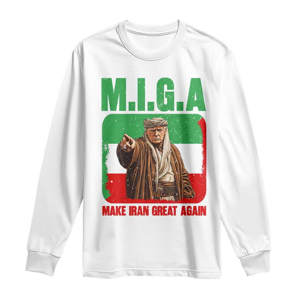 Make Iran Great Again Long Sleeve Shirt Free Iran Protest TS12 White Print Your Wear