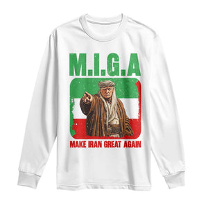 Make Iran Great Again Long Sleeve Shirt Free Iran Protest TS12 White Print Your Wear