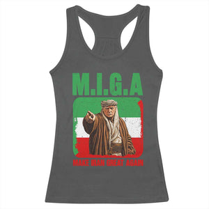 Make Iran Great Again Racerback Tank Top Free Iran Protest TS12 Dark Heather Print Your Wear