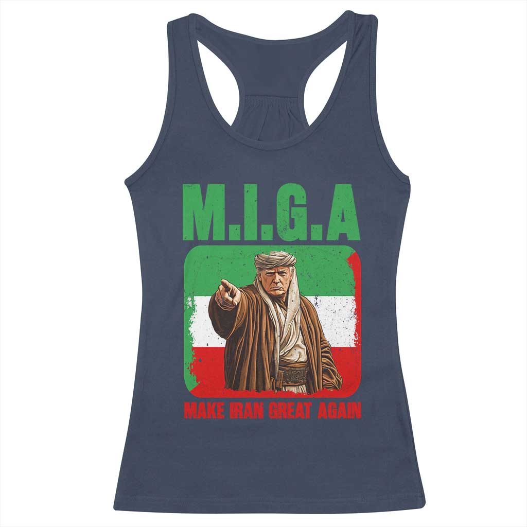 Make Iran Great Again Racerback Tank Top Free Iran Protest TS12 Navy Print Your Wear