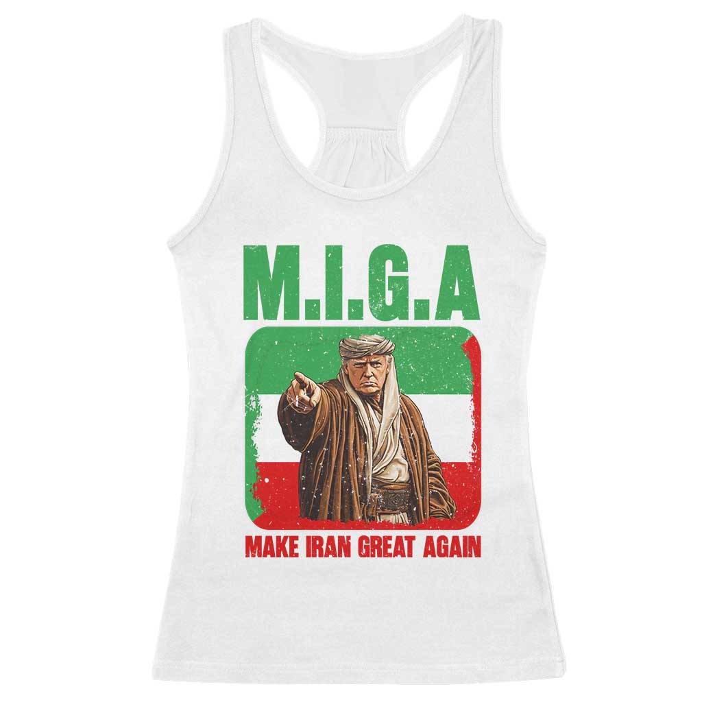 Make Iran Great Again Racerback Tank Top Free Iran Protest TS12 White Print Your Wear