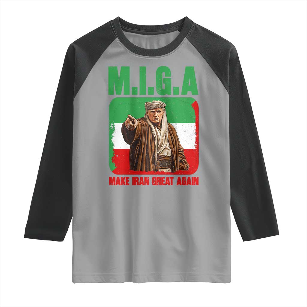Make Iran Great Again Raglan Shirt Free Iran Protest TS12 Sport Gray Black Print Your Wear