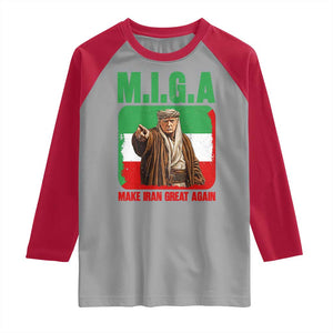 Make Iran Great Again Raglan Shirt Free Iran Protest TS12 Sport Gray Red Print Your Wear