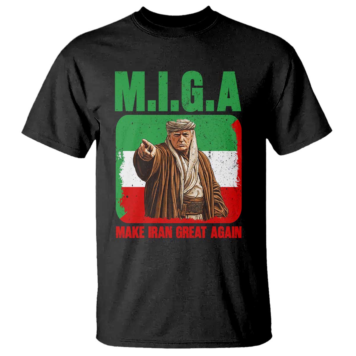 Make Iran Great Again T Shirt - Free Iran Protest TS12 Black Print Your Wear