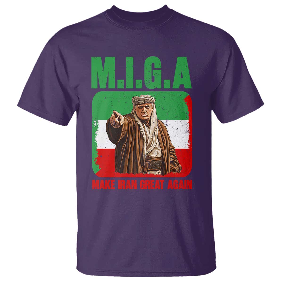 Make Iran Great Again T Shirt - Free Iran Protest TS12 Purple Print Your Wear
