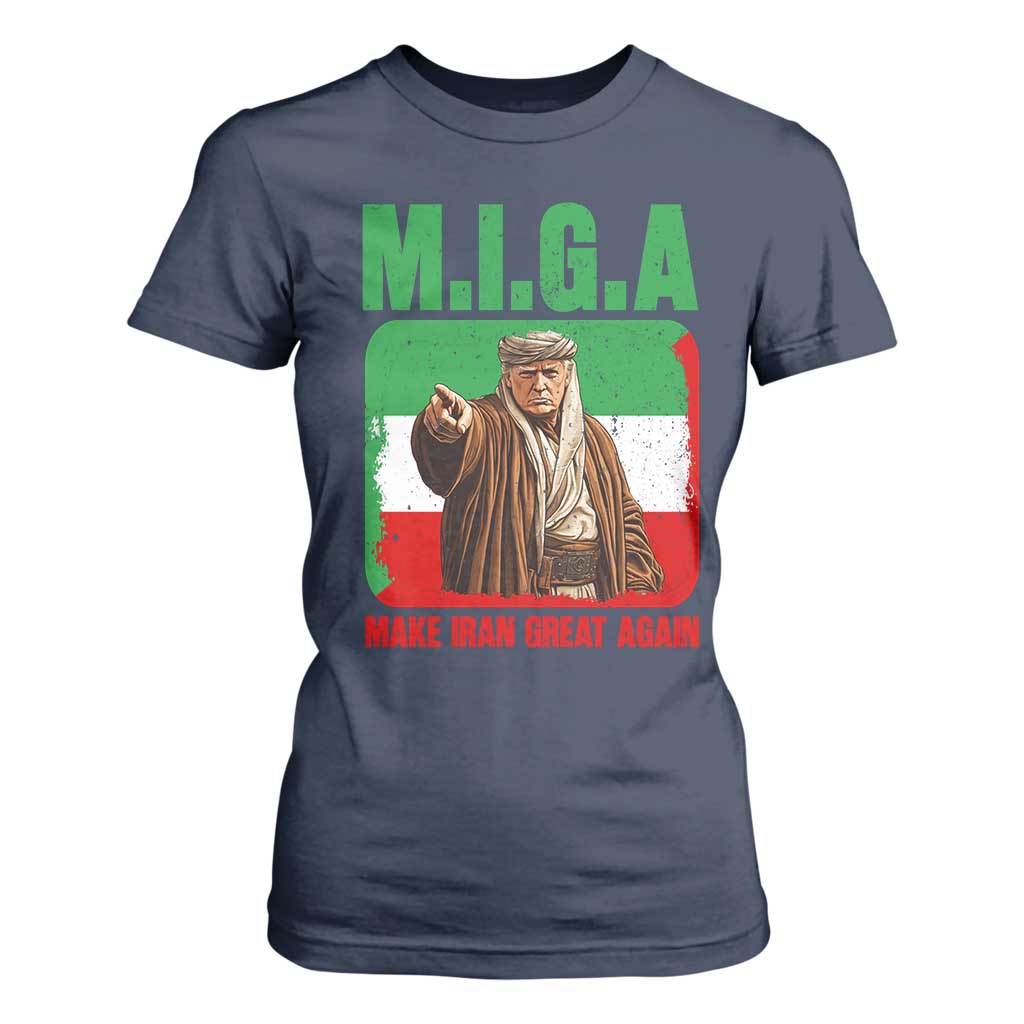 Make Iran Great Again T Shirt For Women Free Iran Protest TS12 Navy Print Your Wear
