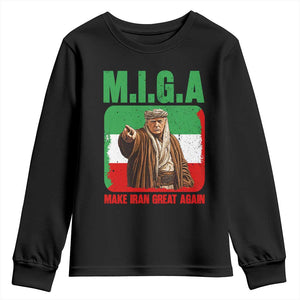Make Iran Great Again Youth Sweatshirt Free Iran Protest TS12 Black Print Your Wear