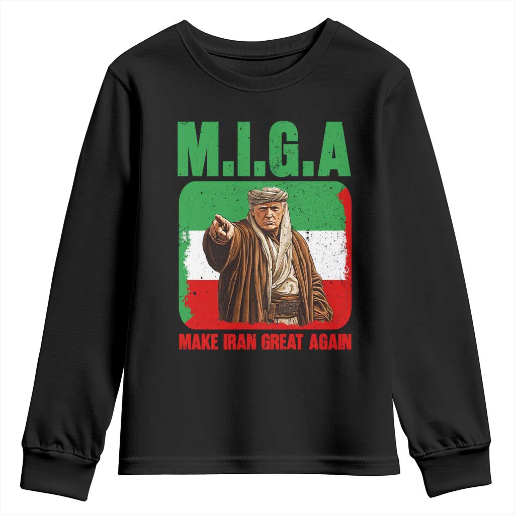 Make Iran Great Again Youth Sweatshirt Free Iran Protest TS12 Black Print Your Wear