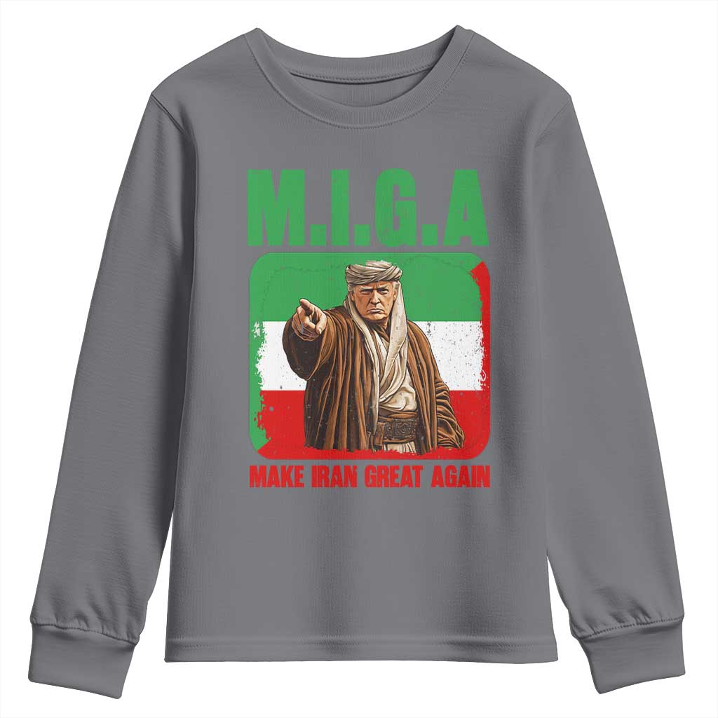 Make Iran Great Again Youth Sweatshirt Free Iran Protest TS12 Charcoal Print Your Wear