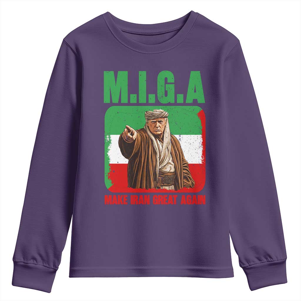 Make Iran Great Again Youth Sweatshirt Free Iran Protest TS12 Purple Print Your Wear