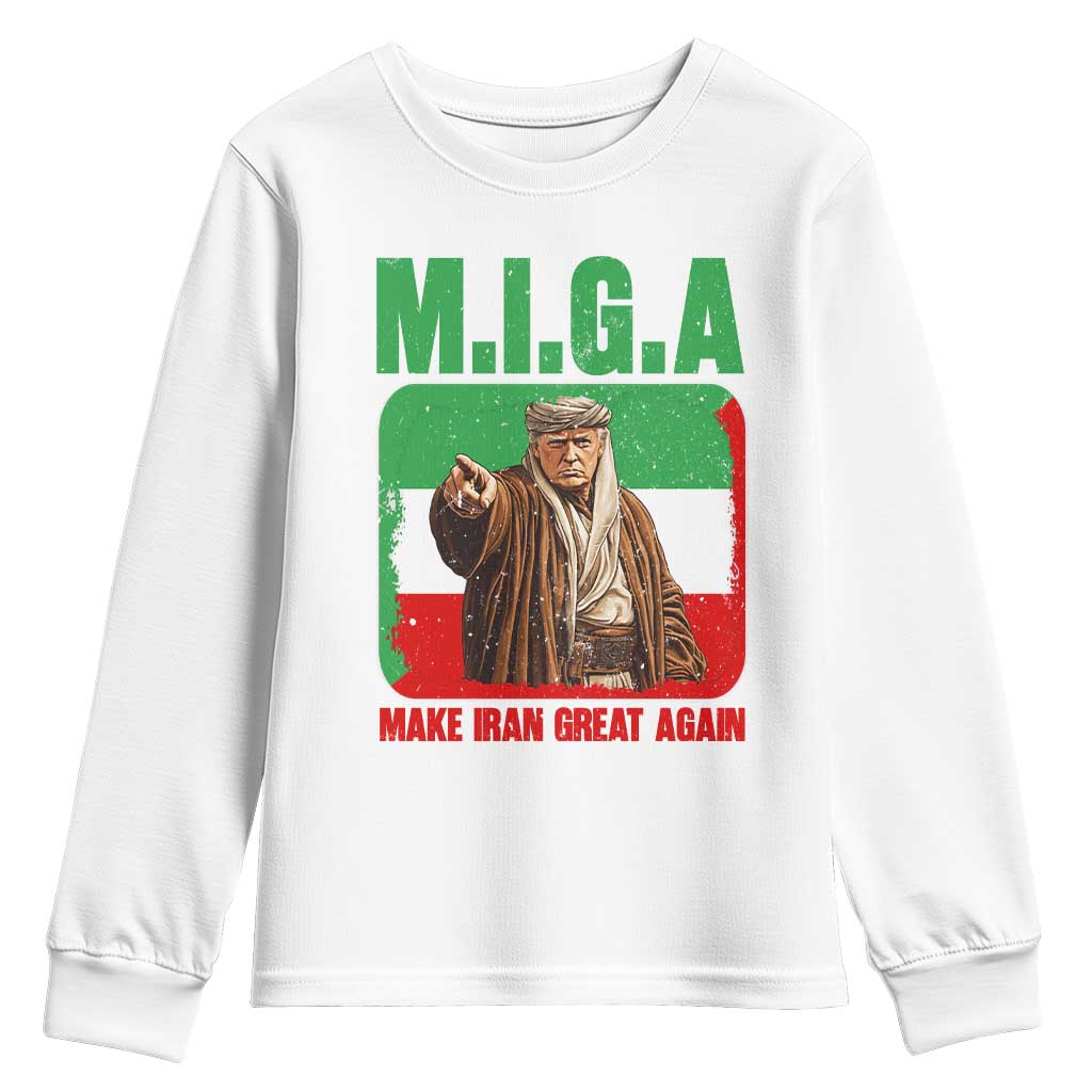 Make Iran Great Again Youth Sweatshirt Free Iran Protest TS12 White Print Your Wear
