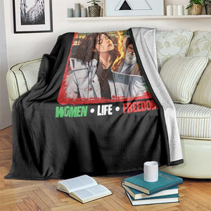 Woman Life Freedom Throw Blanket Free Iran Movement Gift For Iranian Women TS12 Print Your Wear