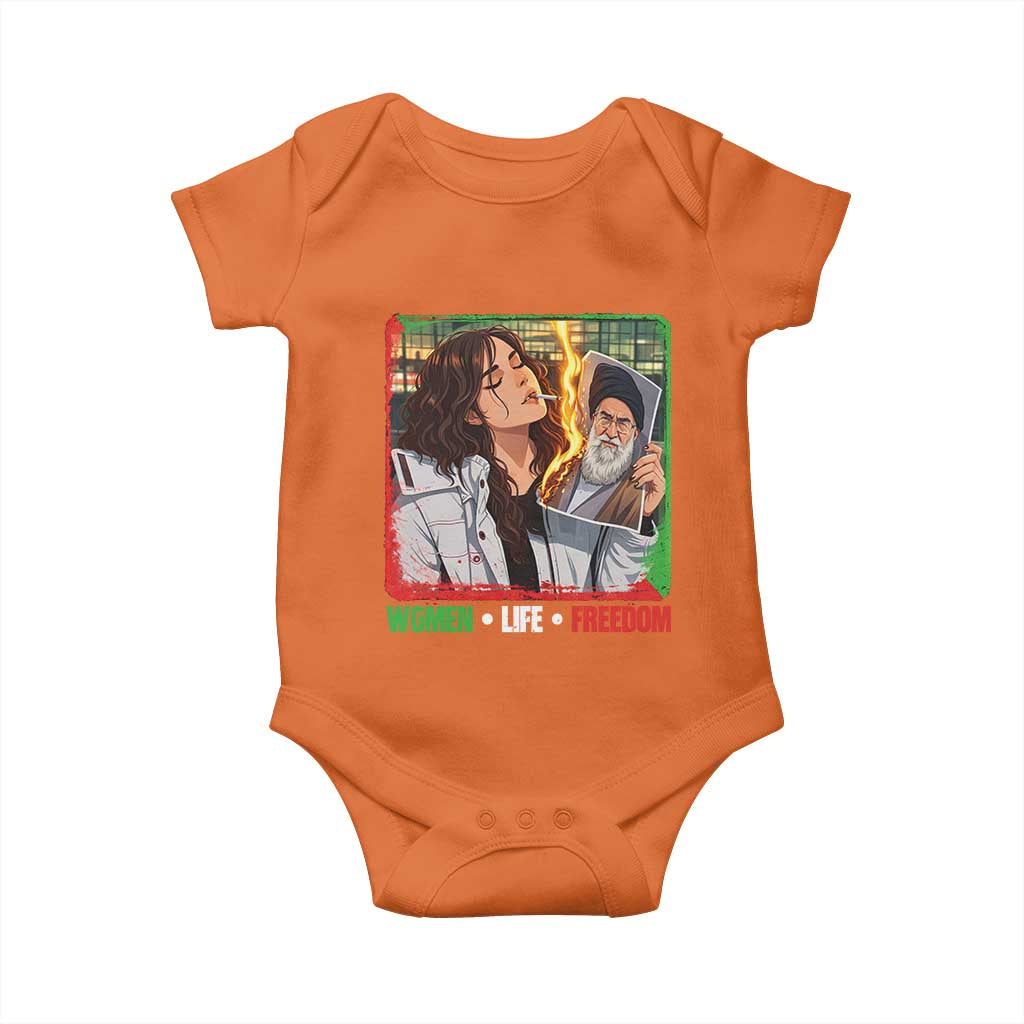 Woman Life Freedom Baby Onesie Free Iran Movement Gift For Iranian Women TS12 Orange Print Your Wear