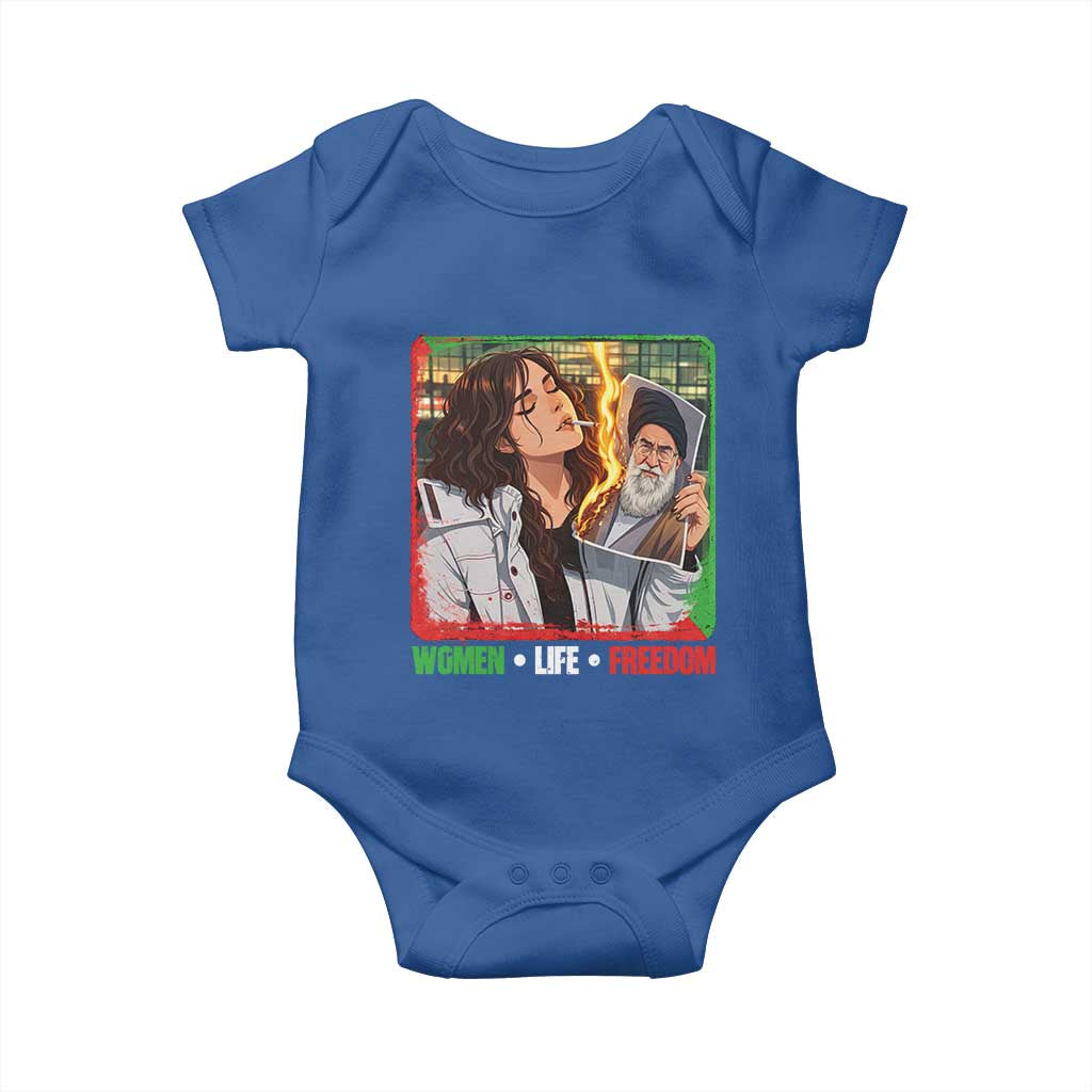 Woman Life Freedom Baby Onesie Free Iran Movement Gift For Iranian Women TS12 Royal Blue Print Your Wear