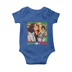 Woman Life Freedom Baby Onesie Free Iran Movement Gift For Iranian Women TS12 Royal Blue Print Your Wear