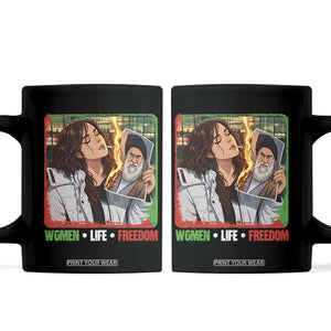 Woman Life Freedom Coffee Mug Free Iran Movement Gift For Iranian Women TS12 Black Print Your Wear