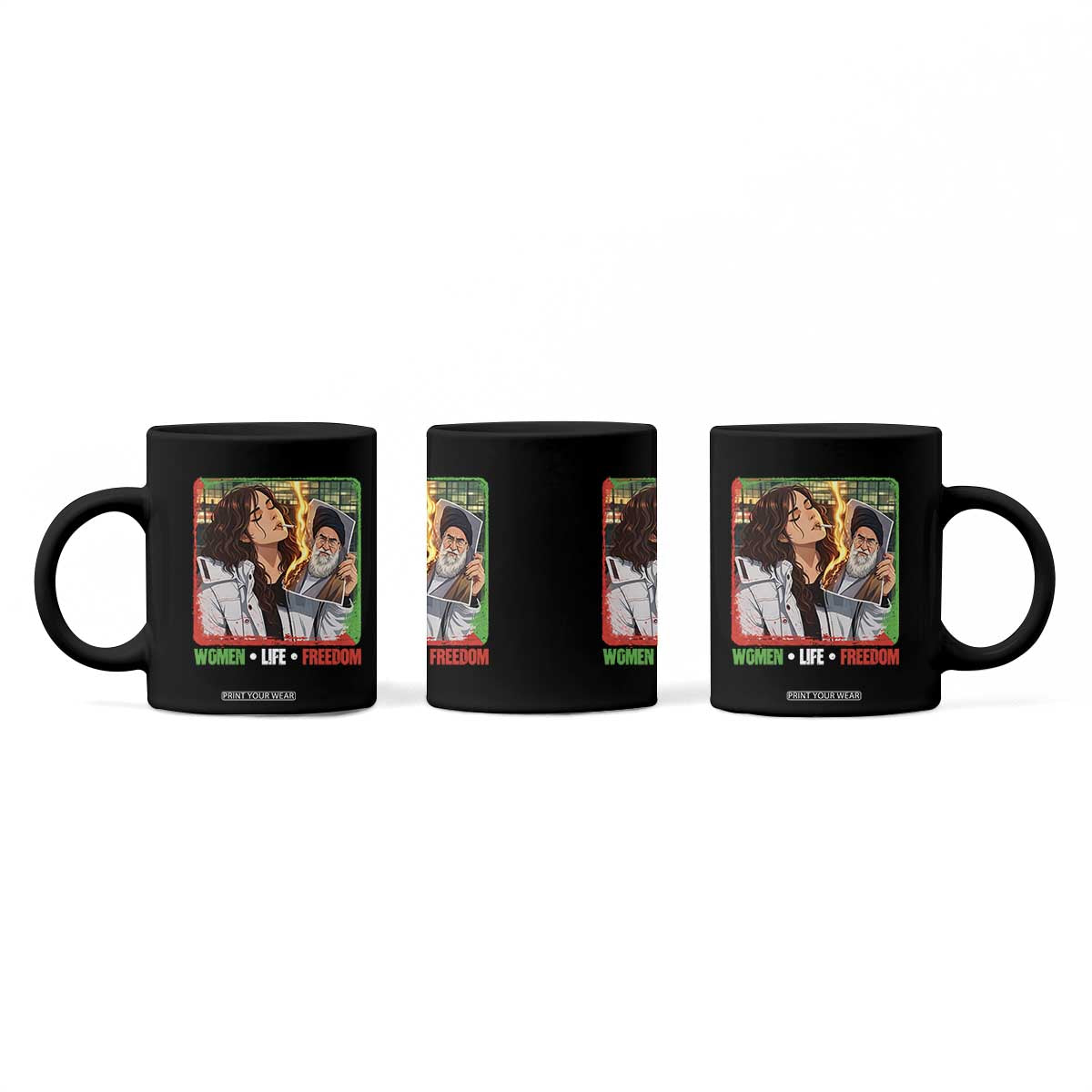 Woman Life Freedom Coffee Mug Free Iran Movement Gift For Iranian Women TS12 Print Your Wear