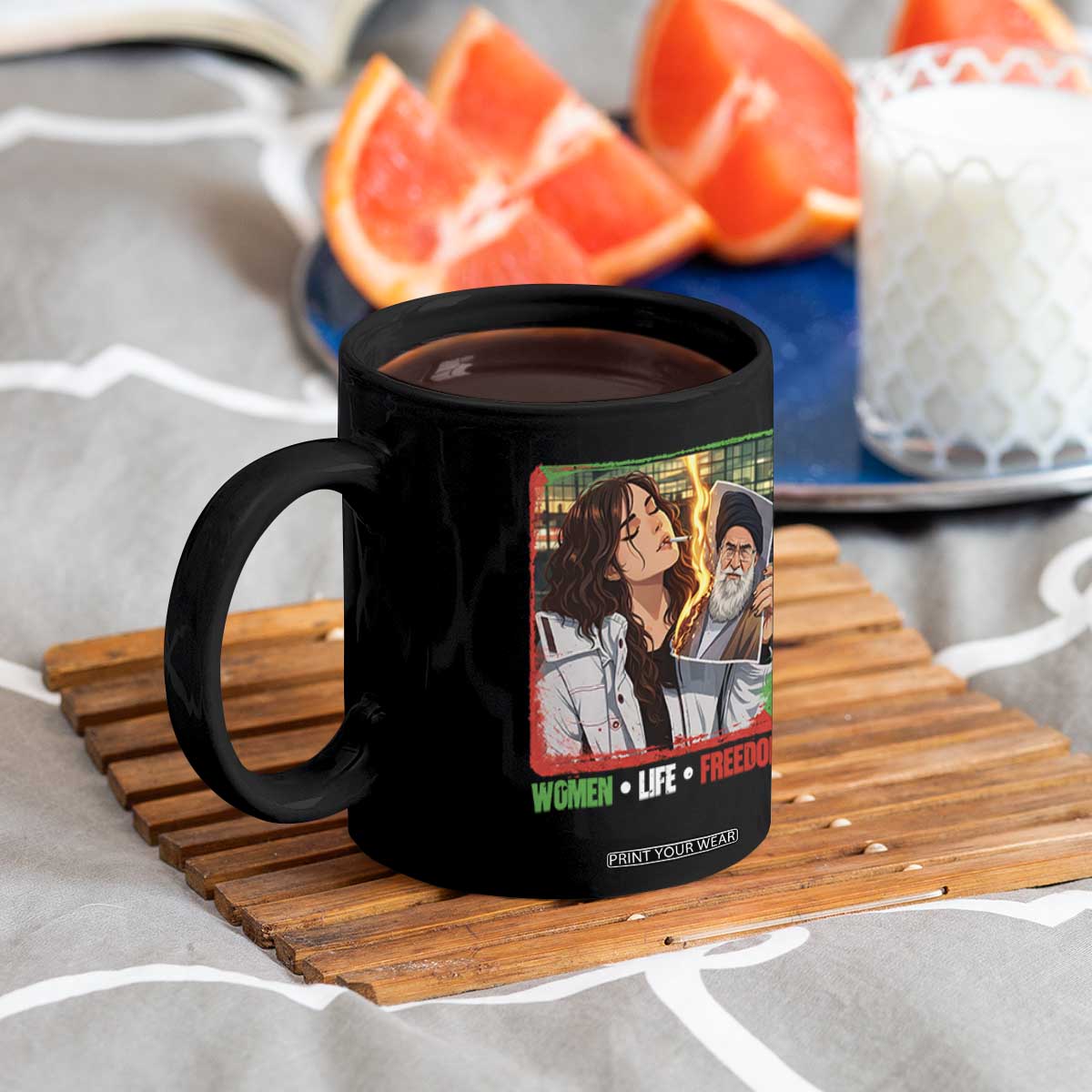 Woman Life Freedom Coffee Mug Free Iran Movement Gift For Iranian Women TS12 Print Your Wear