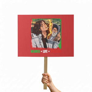 Woman Life Freedom Protest Sign Free Iran Movement Gift For Iranian Women TS12 Horizontal 18" × 24" Red Print Your Wear