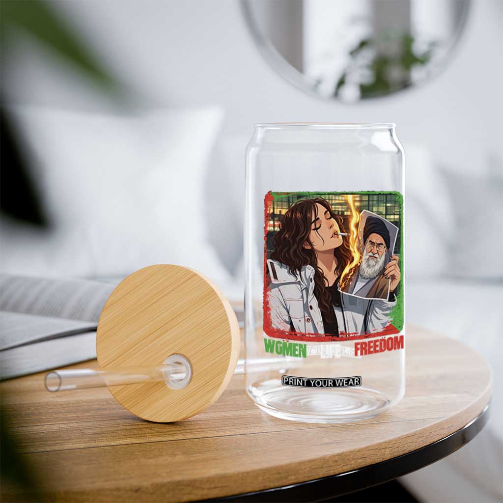 Woman Life Freedom Glass Can Free Iran Movement Gift For Iranian Women TS12 Print Your Wear