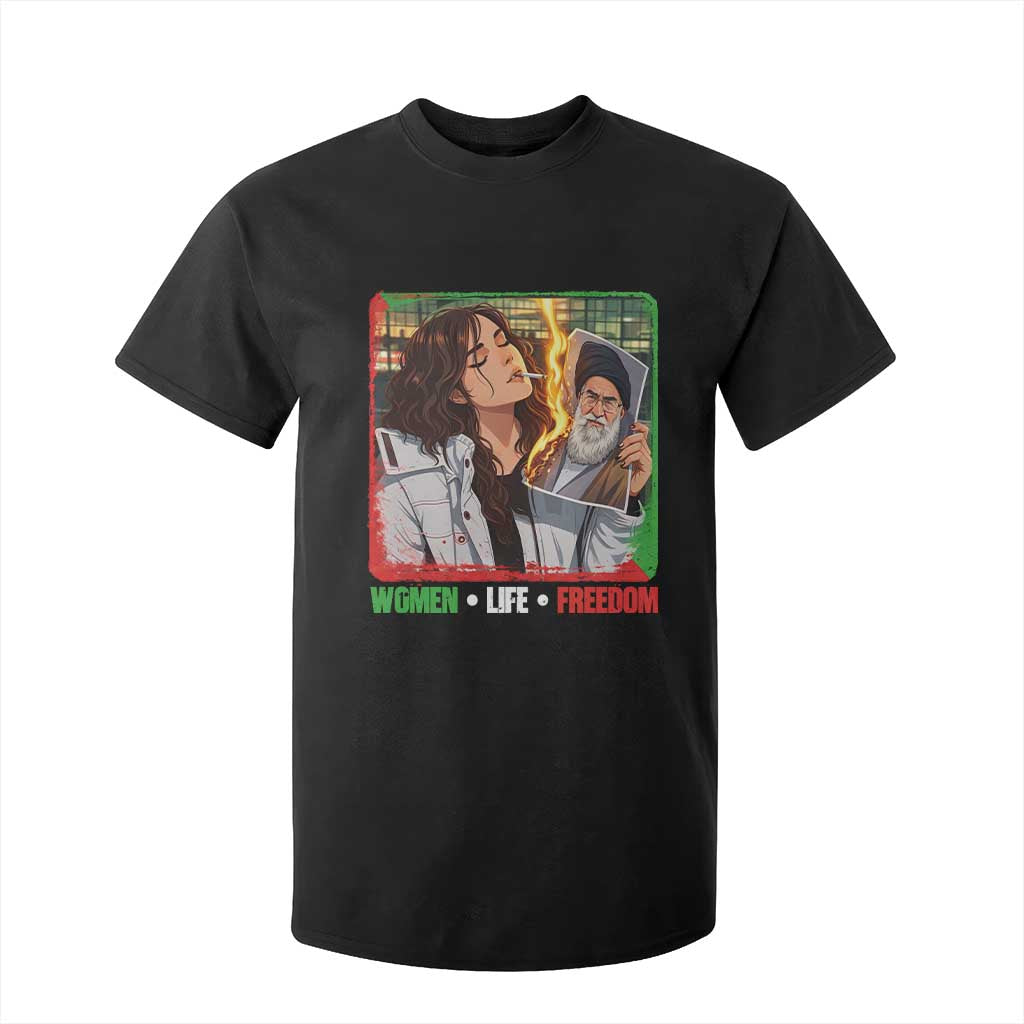 Woman Life Freedom T Shirt For Kid Free Iran Movement Gift For Iranian Women TS12 Black Print Your Wear