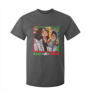 Woman Life Freedom T Shirt For Kid Free Iran Movement Gift For Iranian Women TS12 Dark Heather Print Your Wear