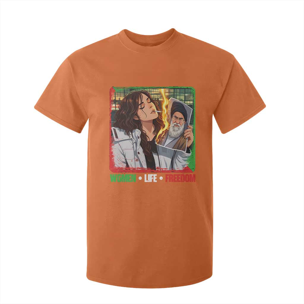Woman Life Freedom T Shirt For Kid Free Iran Movement Gift For Iranian Women TS12 Orange Print Your Wear