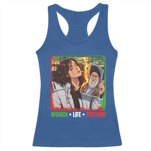 Woman Life Freedom Racerback Tank Top Free Iran Movement Gift For Iranian Women TS12 Royal Blue Print Your Wear