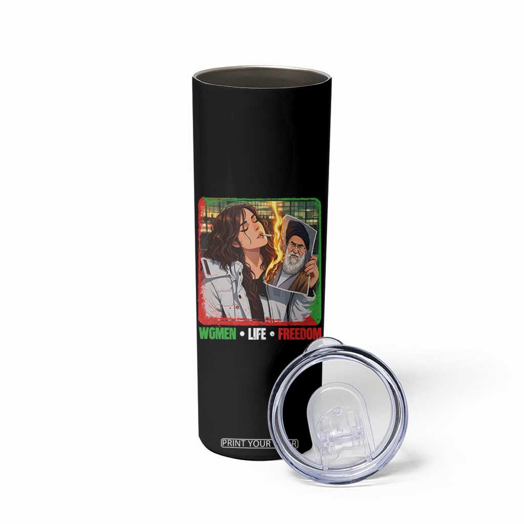 Woman Life Freedom Skinny Tumbler Free Iran Movement Gift For Iranian Women TS12 Print Your Wear