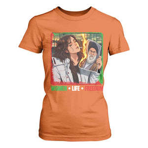 Woman Life Freedom T Shirt For Women Free Iran Movement Gift For Iranian Women TS12 Orange Print Your Wear