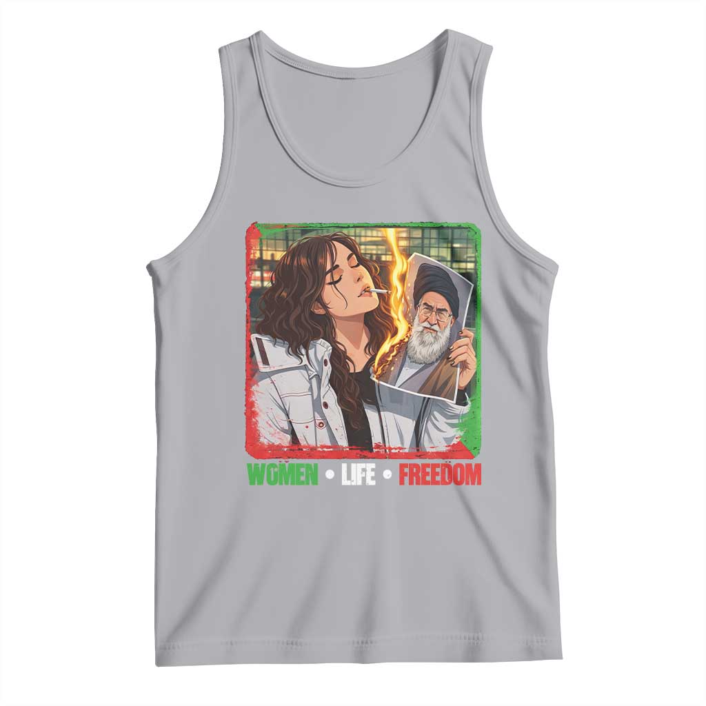 Woman Life Freedom Tank Top Free Iran Movement Gift For Iranian Women TS12 Athletic Heather Print Your Wear