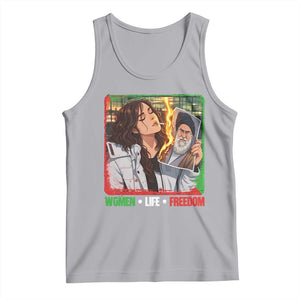 Woman Life Freedom Tank Top Free Iran Movement Gift For Iranian Women TS12 Athletic Heather Print Your Wear