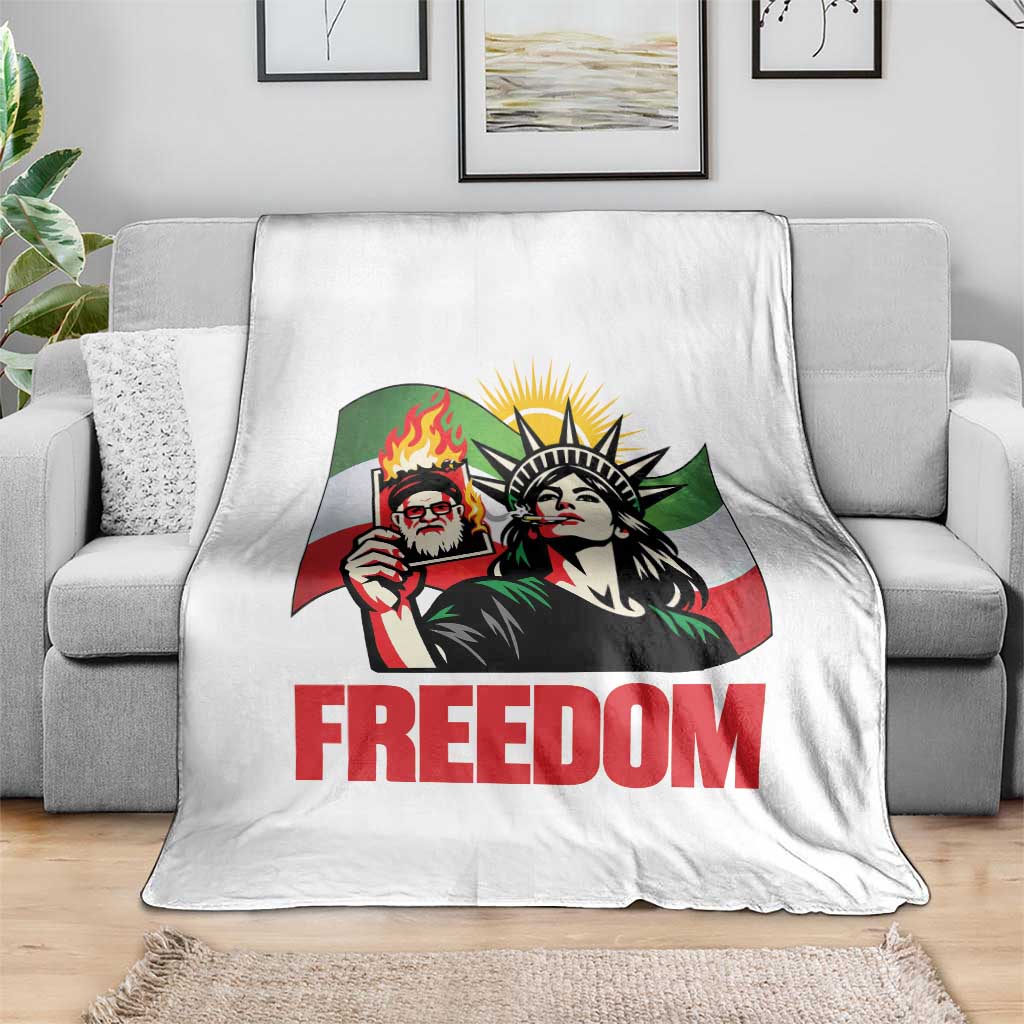 Woman Life Freedom Throw Blanket Free Iran Protest Resistance Movement TS12 Print Your Wear