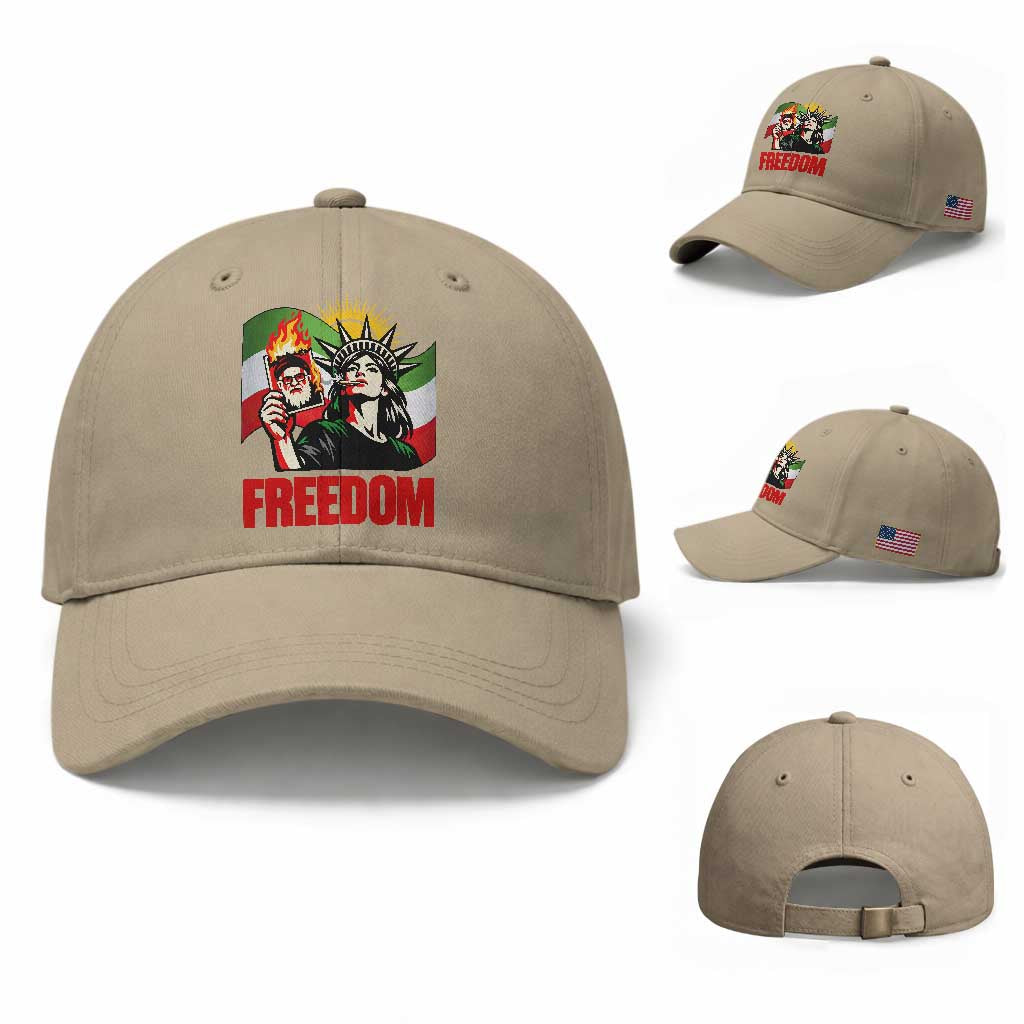 Woman Life Freedom Baseball Cap Free Iran Protest Resistance Movement TS12 Baseball Cap Universal Fit Khaki Print Your Wear