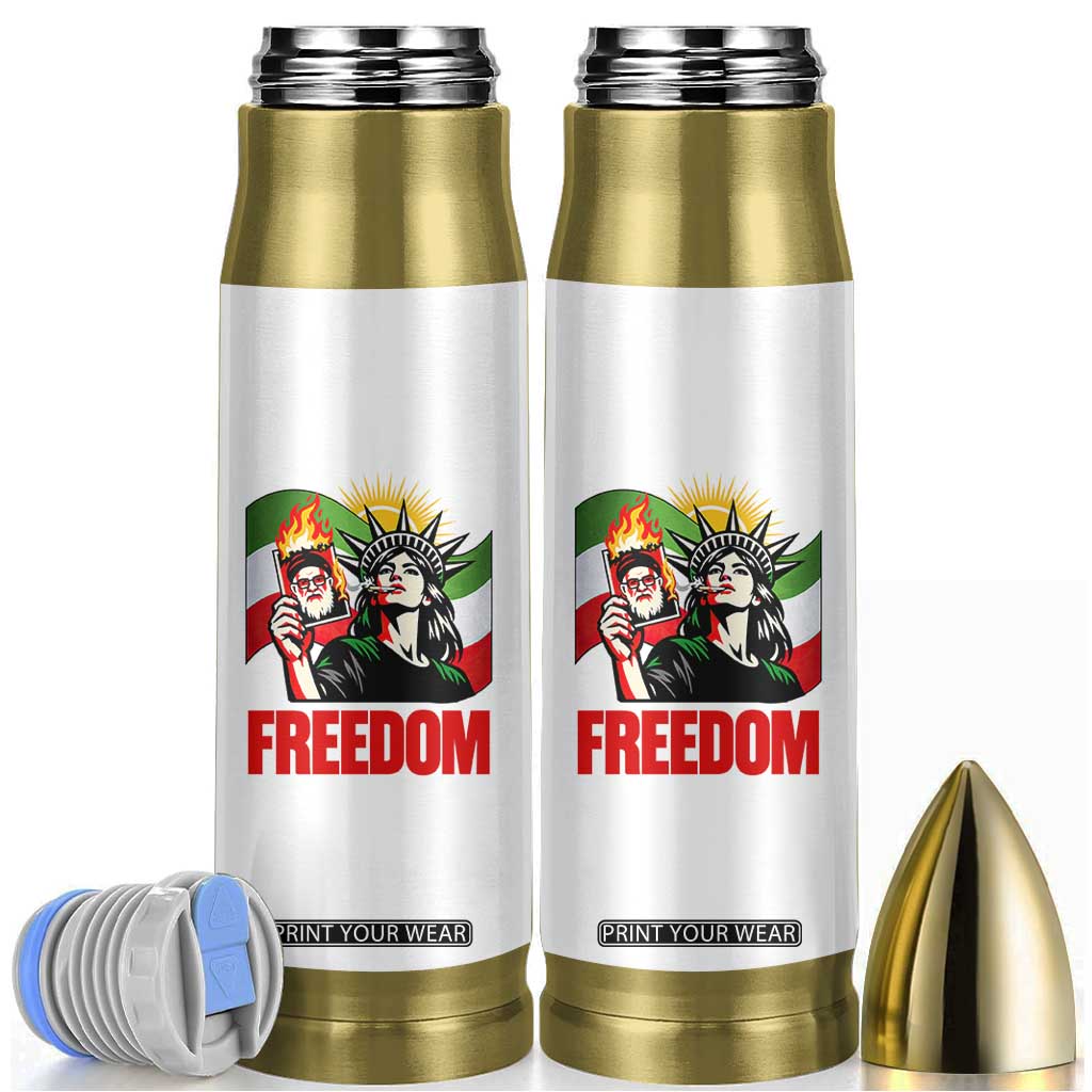 Woman Life Freedom Bullet Tumbler Free Iran Protest Resistance Movement TS12 White Print Your Wear