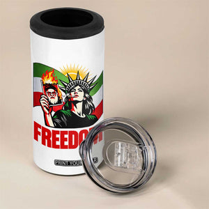 Woman Life Freedom 4 in 1 Can Cooler Tumbler Free Iran Protest Resistance Movement