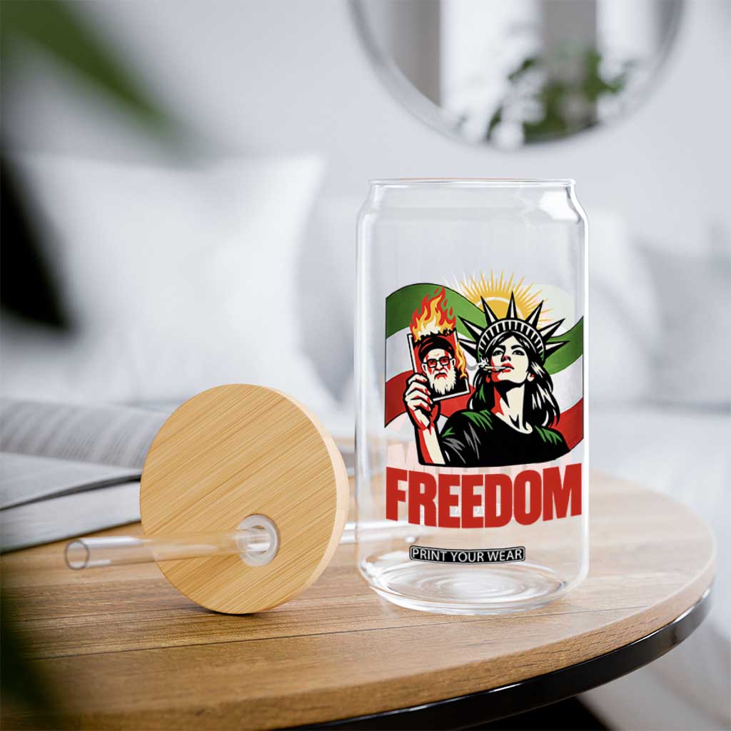 Woman Life Freedom Glass Can Free Iran Protest Resistance Movement TS12 Print Your Wear