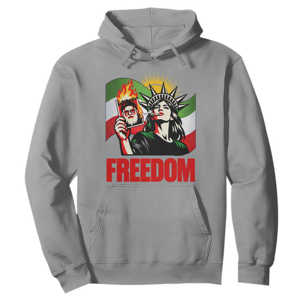 Woman Life Freedom Hoodie Free Iran Protest Resistance Movement TS12 Sport Gray Print Your Wear