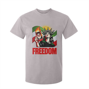 Woman Life Freedom T Shirt For Kid Free Iran Protest Resistance Movement TS12 Ice Gray Print Your Wear