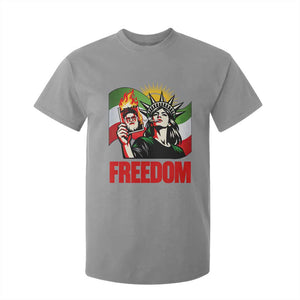 Woman Life Freedom T Shirt For Kid Free Iran Protest Resistance Movement TS12 Sport Gray Print Your Wear