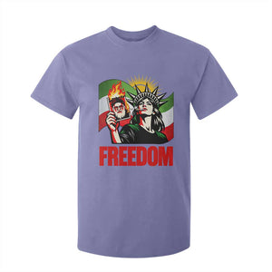 Woman Life Freedom T Shirt For Kid Free Iran Protest Resistance Movement TS12 Violet Print Your Wear