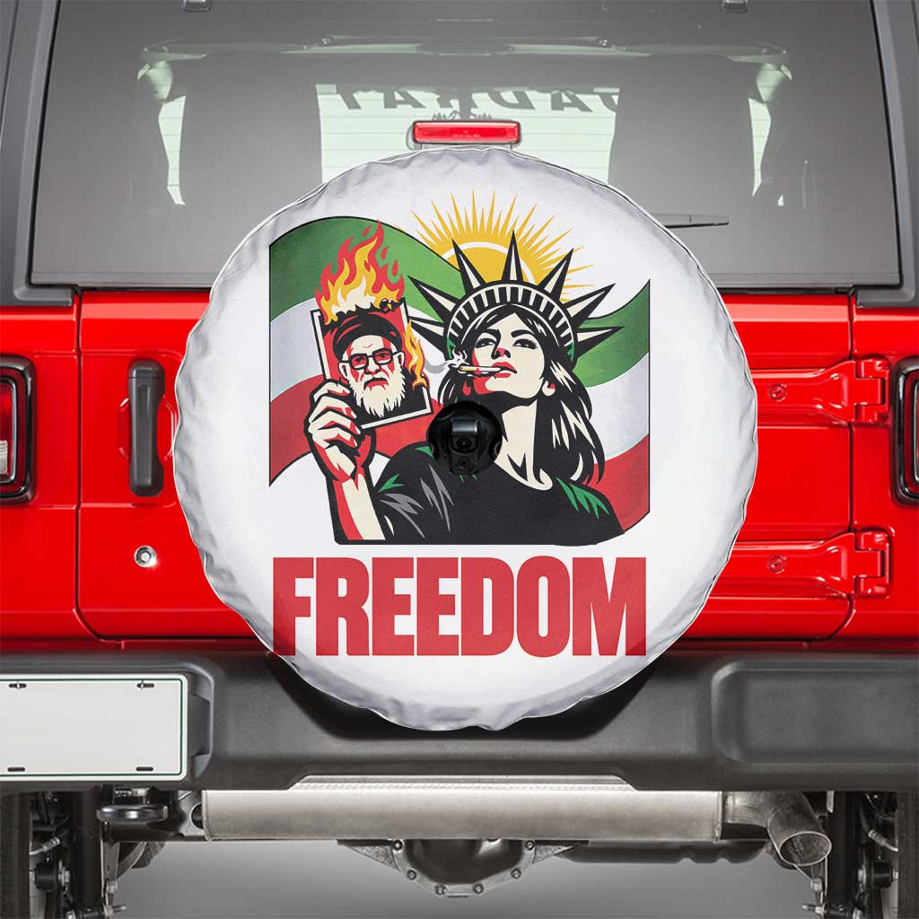 Woman Life Freedom Spare Tire Cover Free Iran Protest Resistance Movement TS12 White Print Your Wear