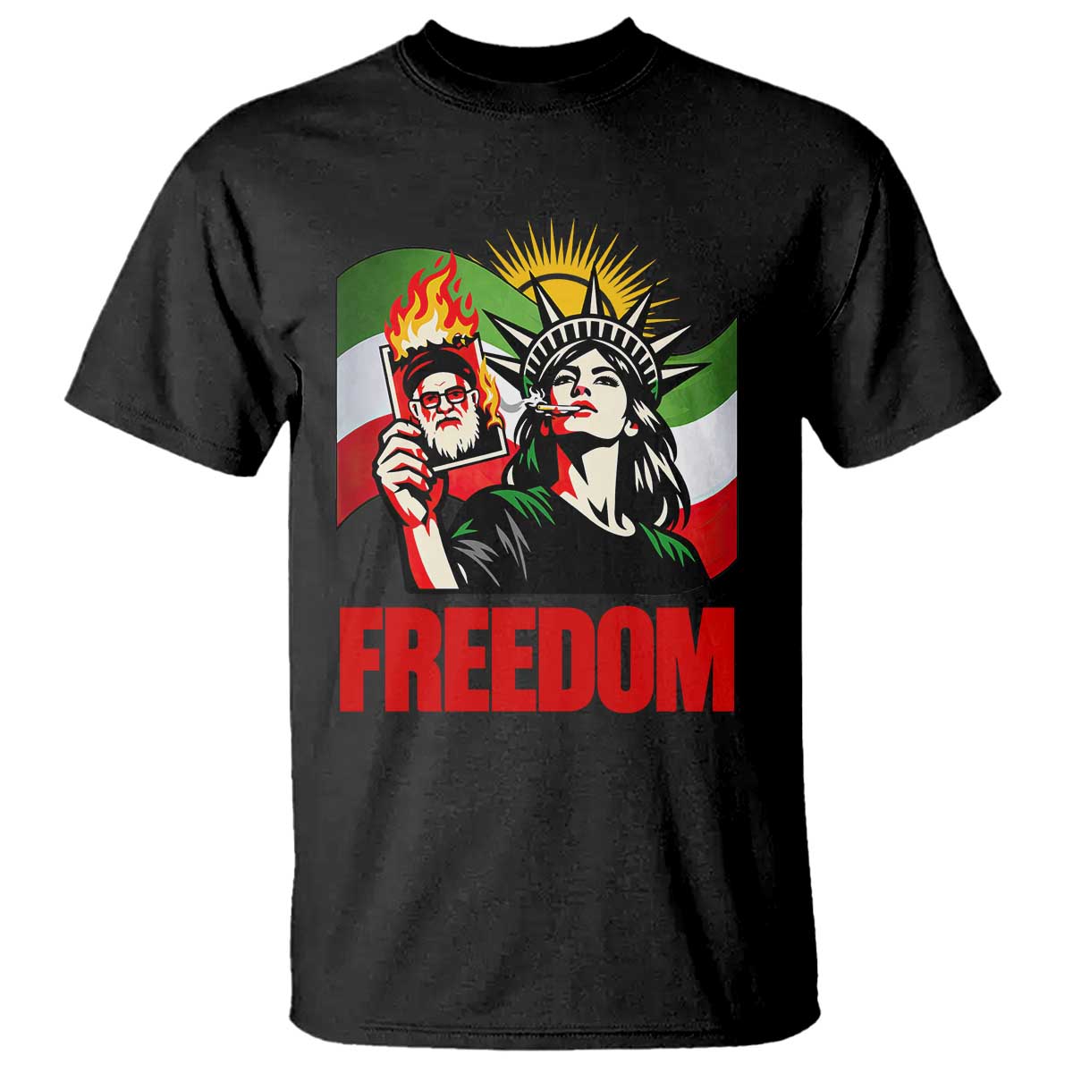 Woman Life Freedom T Shirt - Free Iran Protest - Resistance Movement TS12 Black Print Your Wear