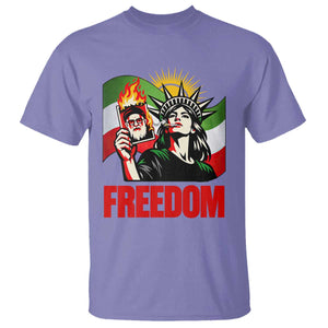 Woman Life Freedom T Shirt - Free Iran Protest - Resistance Movement TS12 Violet Print Your Wear
